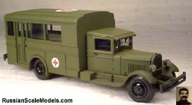 ZIS-8S Military Ambulance, Open Windshield