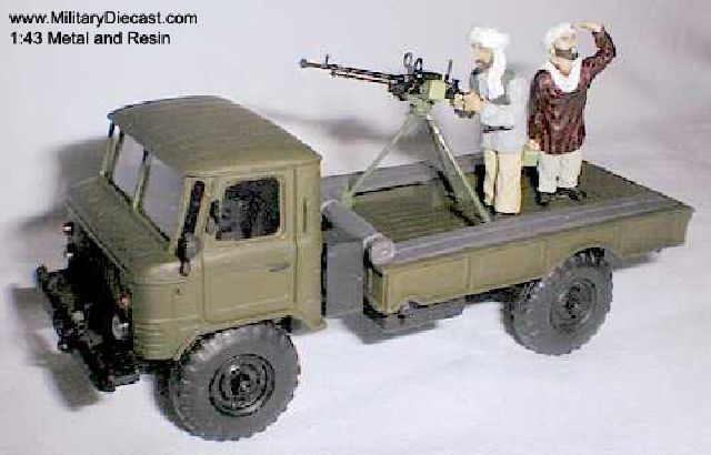 GAZ-66 with DShK M/G and Afghan Fighters Figures
